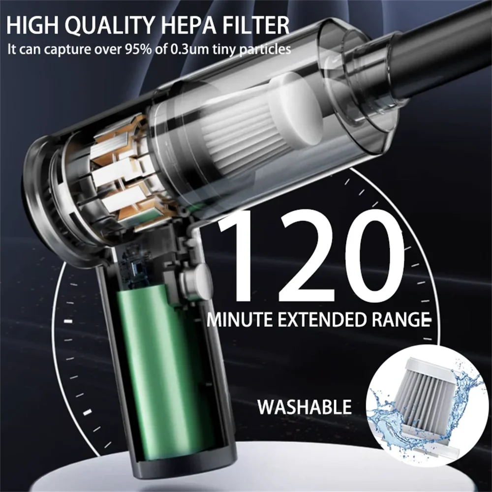 FancyRid 15000Pa Cordless Car Vacuum – Blow & Suction